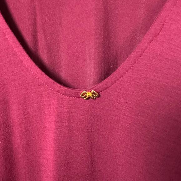 Chico's Purple Tie Shoulder Tassel Sleeveless Swimsuit Coverup Women's Medium - Picture 6 of 6